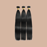 3 bundels REMY Hair X-Yaki Virgin Hair Weave Donkerbruin