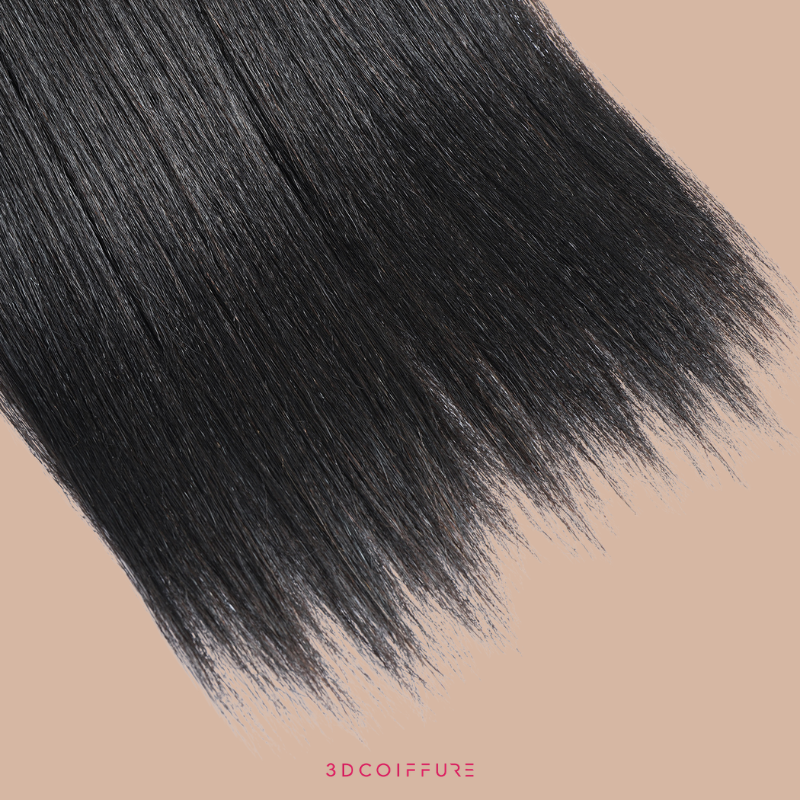 3 Paquets de Tissage Cheveux Vierge REMY Hair X-Yaki Brun Foncé