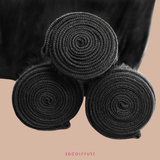 3 bundels REMY Hair X-Yaki Virgin Hair Weave Donkerbruin