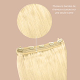 Recht Platina Blond Mono Clip-In Verlenging Maxi Volume Band