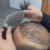 Haftende Haarprothese für Männer - Hochwertiges Naturhaar Dünne Haut