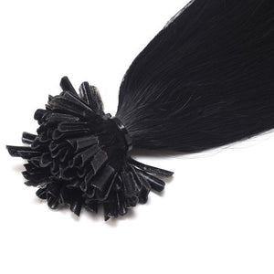 100 Extensions Keratine Raides Noir 46 Cm 50 Gr extensions cheveux