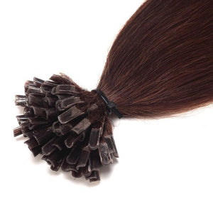 100 Extensions Keratine Raides Chocolat 46 Cm 50 Gr extensions cheveux