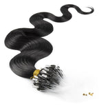 100 Extensions Easy Loop Ondulés Noir 50 Cm 50 Gr extensions cheveux