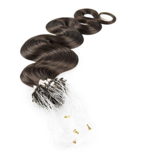 100 Extensions Easy Loop Ondulés Brun 50 Cm 50 Gr extensions cheveux