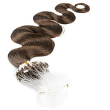 100 Extensions Easy Loop Ondulés Chocolat 50 Cm 50 Gr extensions cheveux