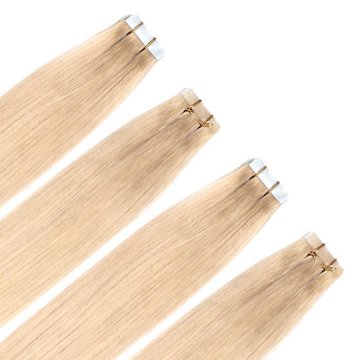 Extensions Tapes / Adhésives Raides Blond Platine 46 Cm 50 Gr extensions cheveux