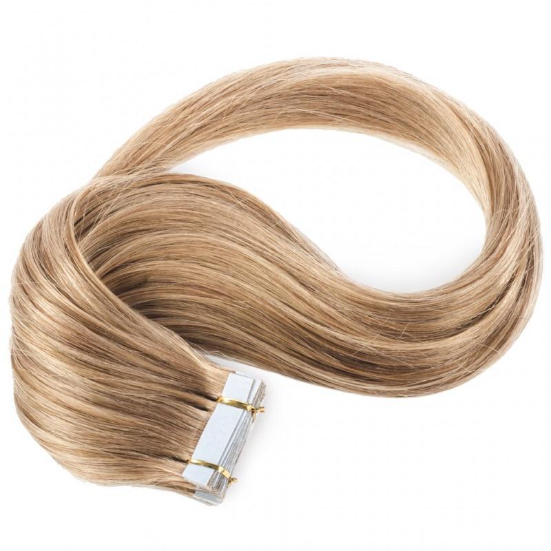 Extensions Tapes / Adhésives Raides Blond foncé 61 Cm 70 Gr extensions cheveux